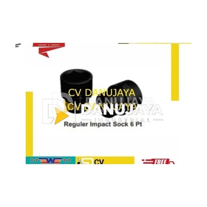 Impact Kunci mata Socket Shock Sok 6 PT Sq Drive 1 inch 80mm Wipro