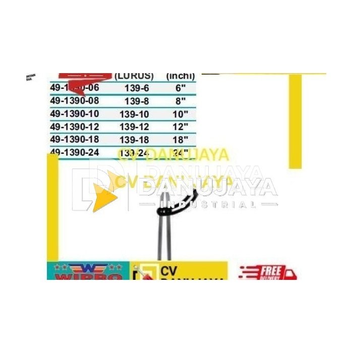 Jangka Bubut Stelan M/Kompas Divider Lurus Size 8 inch WIPRO