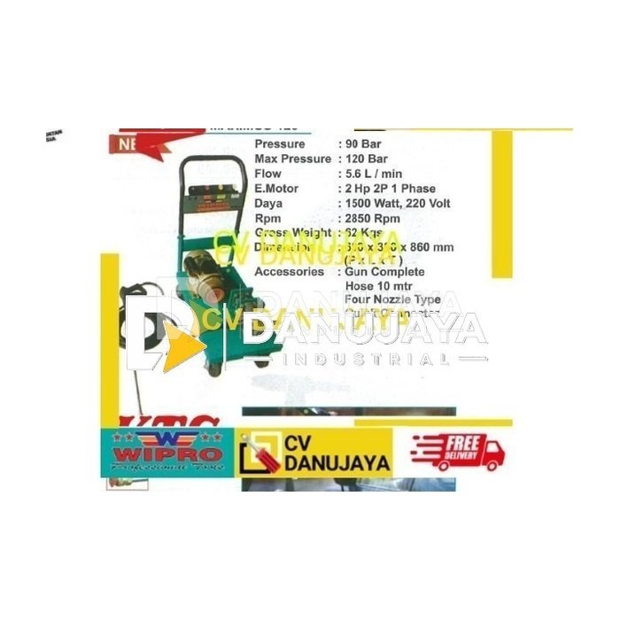 Jet cleaner With Electro Motor 120 Bar - Maximus-120 Wipro