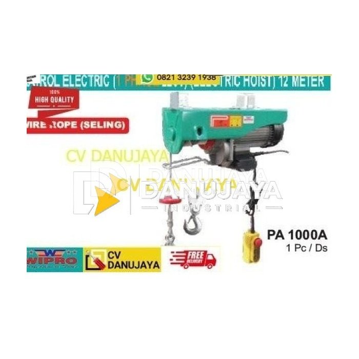 KATROL ELECTRIC 1 PHASE (ELECTRIC HOIST) kap 1TON 12 METER WIPRO