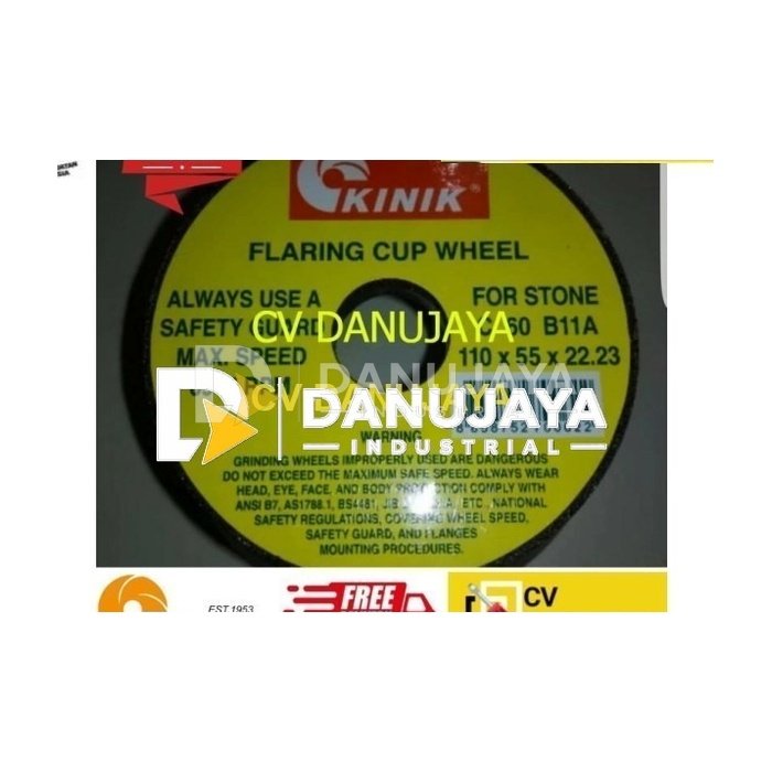 Kinik Batu Gerinda Mangkok Flaring Cup Grinding Wheel 4 Inch C 60