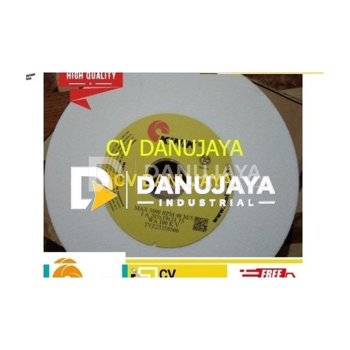 KINIK batu gerinda WA 100 KV 1 A Straight Type size 205 x 19 x 31.75