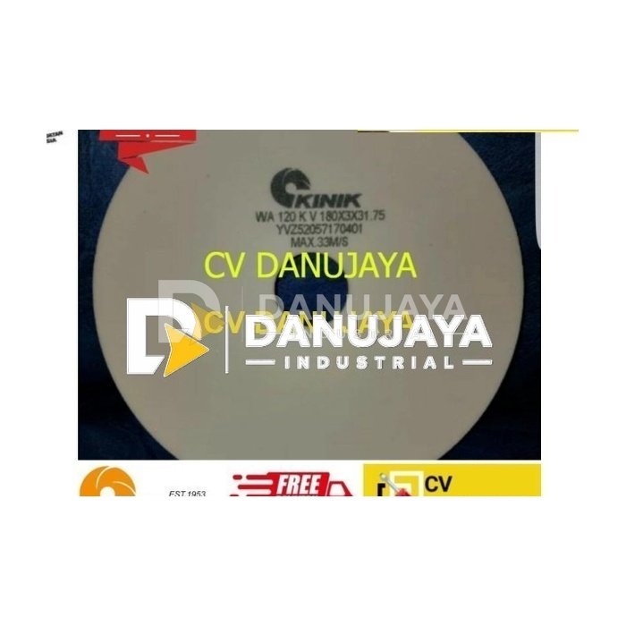 KINIK Batu Grinding Gerinda Gurinda Wheel WA 120 KV1A Size 180x3x31.75