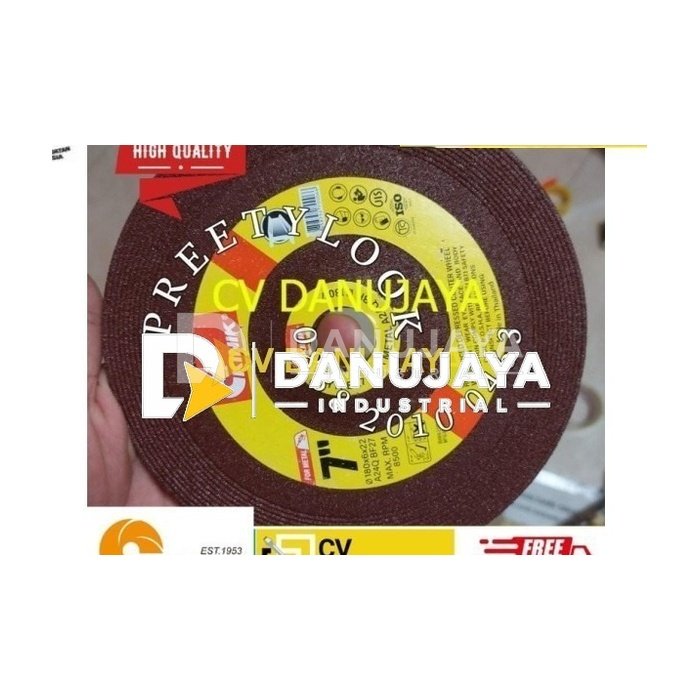 Kinik Mata Gerinda Poles 7 Inch 180 x 6 x 22 mm A24Q BF27 For Metal