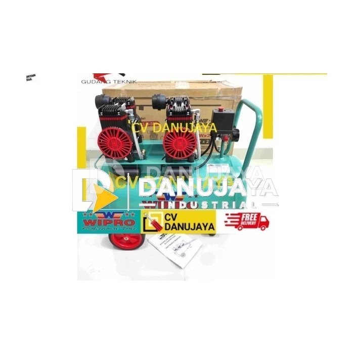 Kompresor Angin OILESS 50L WIPRO APOLLO 500 2Hp LISTRIK Air Compressor