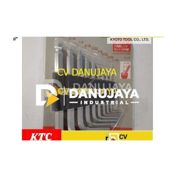 KTC Kunci L Hexagon Inchi 1.16-3.8 Ball Point Standard TB49927 HLD2009