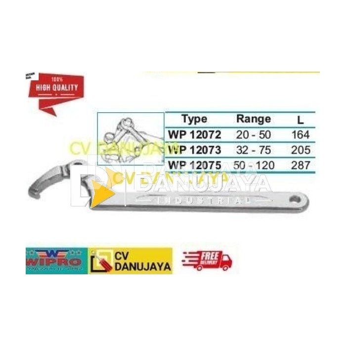 Kunci Hook Adjust C-Hook/Pin Spanners WP 12075 WIPRO