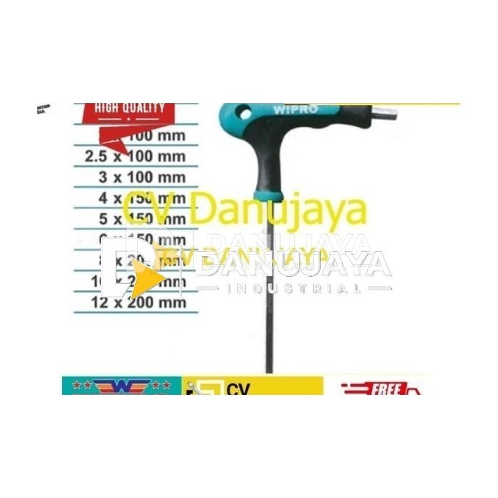 Kunci L Model T Wipro 5 x 150 mm