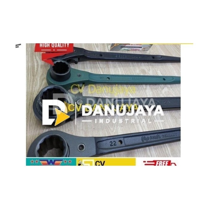 Kunci Ratchet Double Sellery Mata Wipro berbagai size - Sellery 19x21