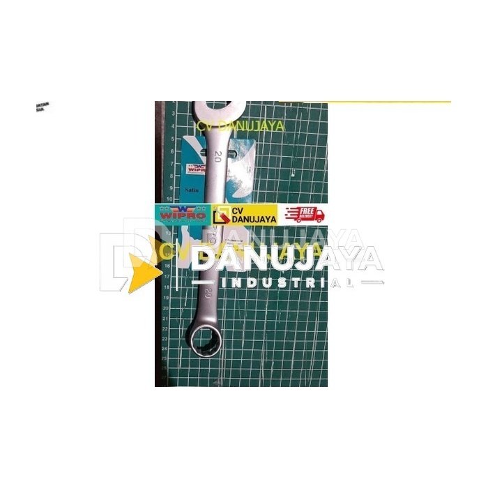 Kunci Ring Pas Satin Combination Wrench -CRV Size 20 mm - Wipro