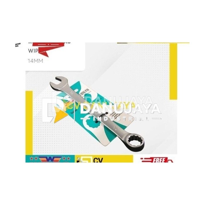 Kunci Ring Pas Satin -CRV Size 14 mm - Wipro