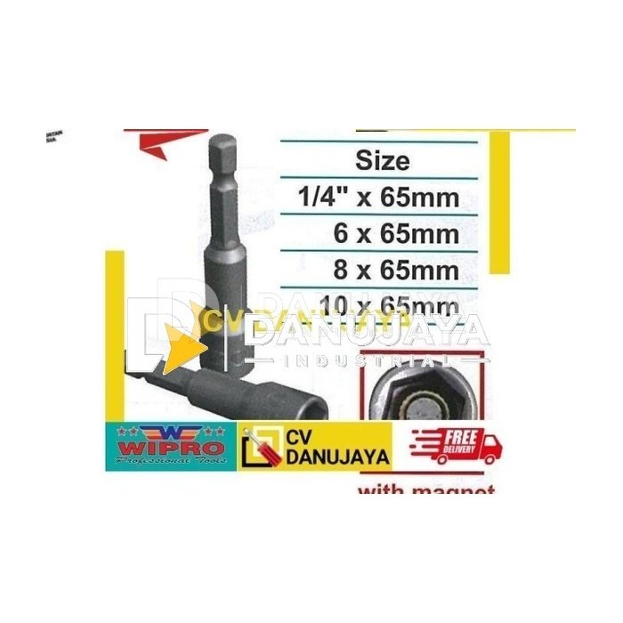 Magnetic Hex Nut Size 8 x 65 mm - Wipro