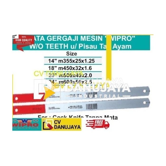Mata Gergaji Mesin Without Teeth Untuk Pisau Taji Ayam 24 Inch Wipro