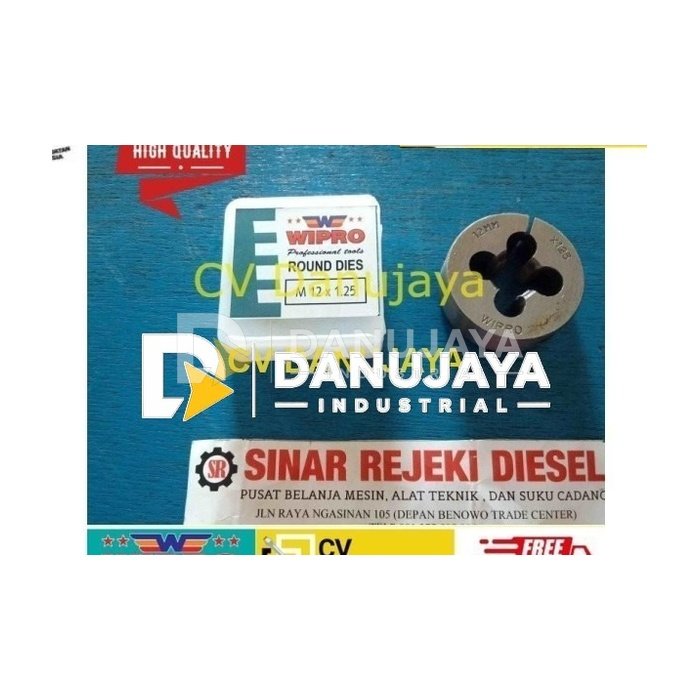 Mata Senai M12 x 1.75 Drat Luar Baut Snei Snai Dies Head Wipro