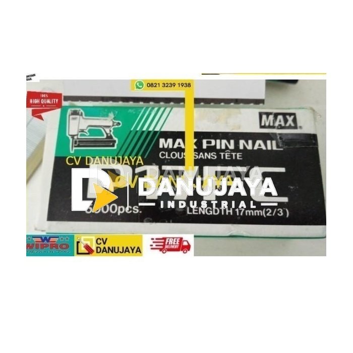 MAX Pin Nails P17FC, Paku staples tanpa kepala panjang 17mm