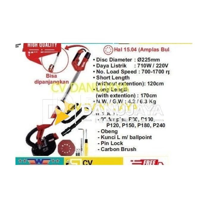 MESIN AMPLAS TEMBOK W4225 uk 9" Wipro