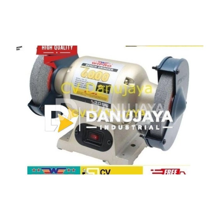 Mesin Gerinda Duduk Grinda Gurinda Bench Grinder 6" 6 inch Wipro TDS 150 TDS150B