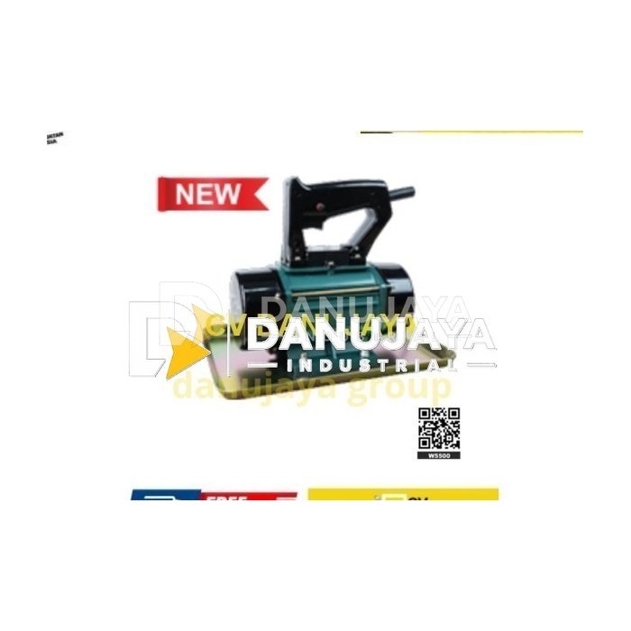 Mesin Pemadat Beton Listrik WIPRO W5500 250W (1 Phase) Alat Pemadat Cor Beton Dengan Plat 1.5mm