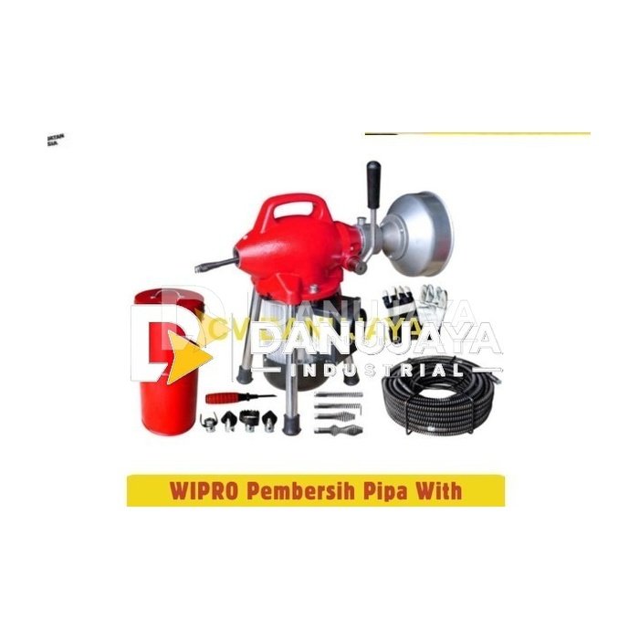 Mesin Pembersih Pipa Drain Cleaner With Electromotor Wipro Mr clean 75 Ori