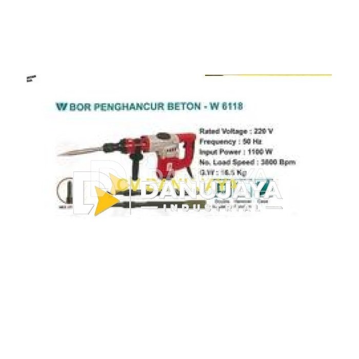 mesin penghancur beton demolition hammer W6118 Wipro