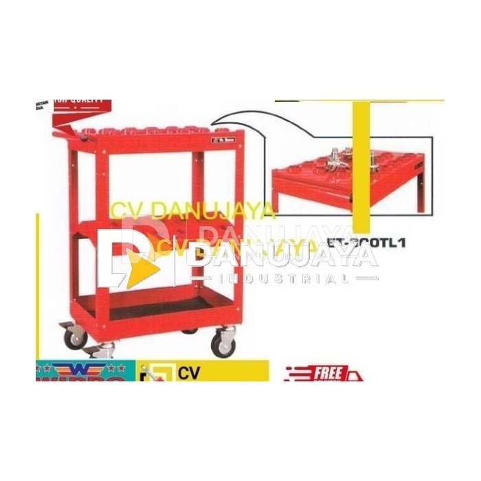 Mr Baxes 3 Shelf Trolley - Mr Baxes ET300-TL1