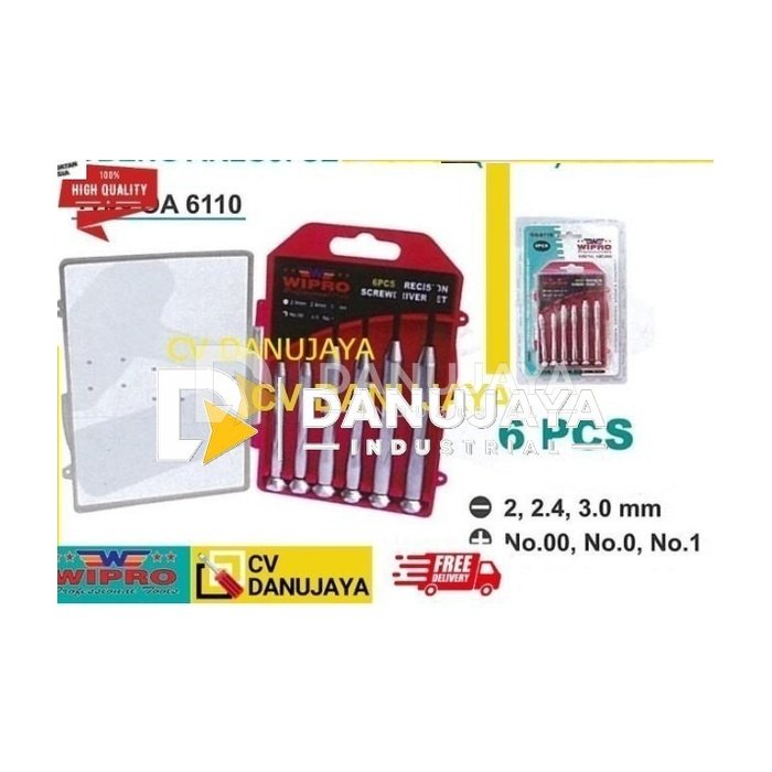 Obeng Arloji Set 6Pcs CRV Wipro OA 6110
