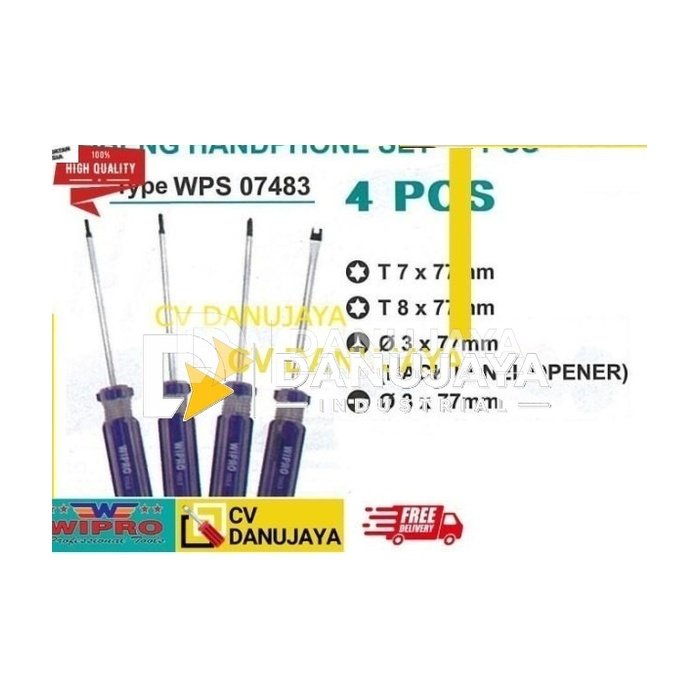 Obeng Handphone Set 4 Pcs Wipro