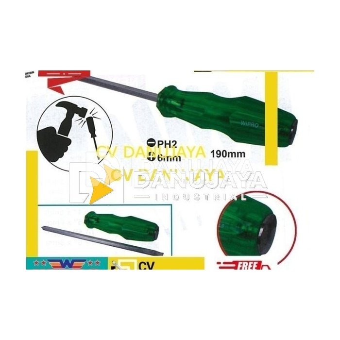 Obeng Tembus 2 Way -Ph2 +6mm Wipro H1609