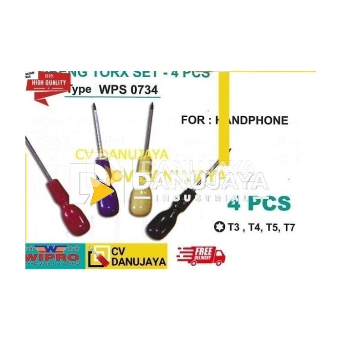 Obeng Torx for Handphone Set 4 Pcs Wipro WPS 0734