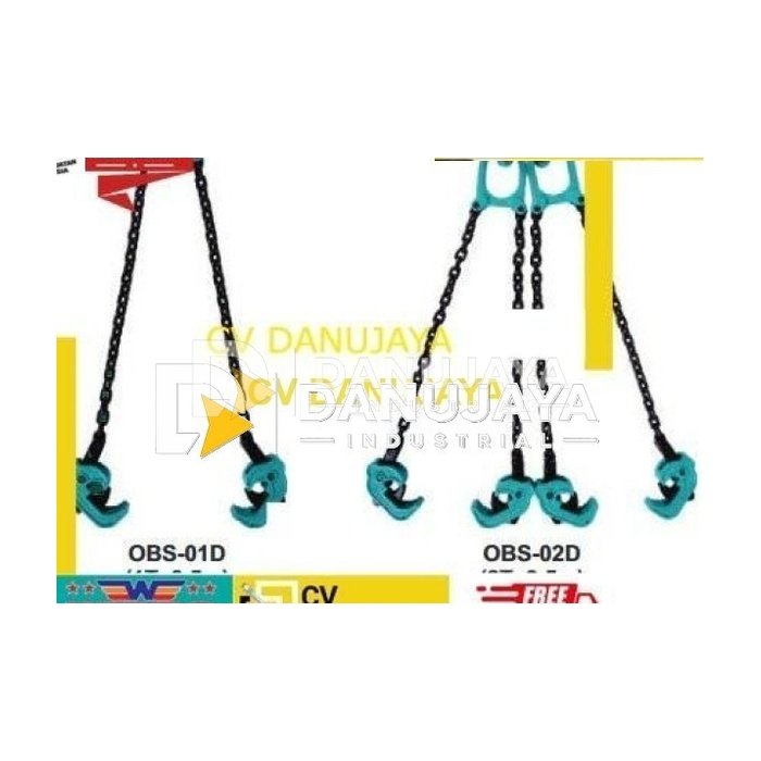 Oil Bucket Sling Drum Lifting Clamp OBS 02D 2 ton x 0.5 mtr WIPRO