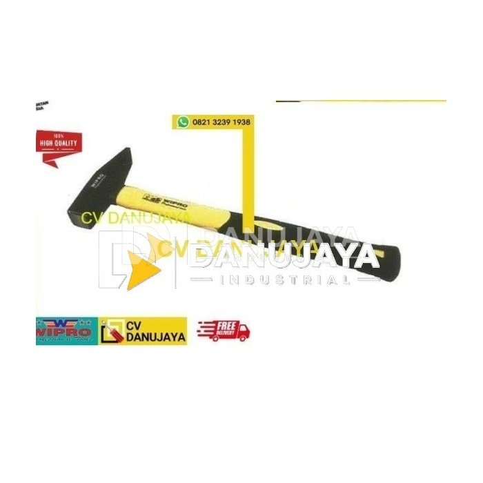 Palu Bodem Tukang Handle Fiber Lapis PVC Size 250 Gr Wipro WPH104G
