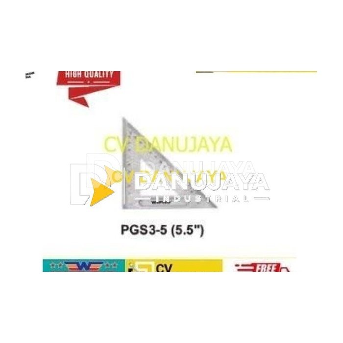 Penggaris Segitiga Size 5.5" PGS 3-5 WIPRO