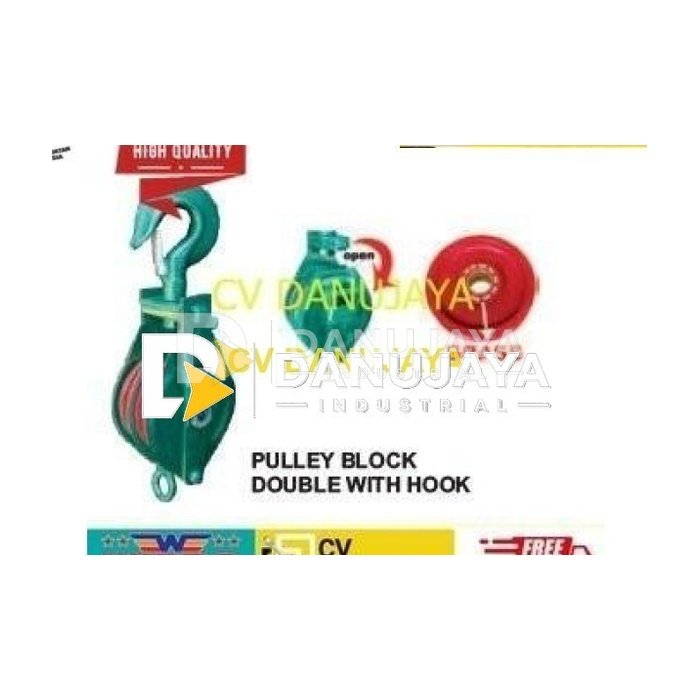 Pulley Block Double With Hook PBD-30 Size 7 inch (3 Ton) WIPRO