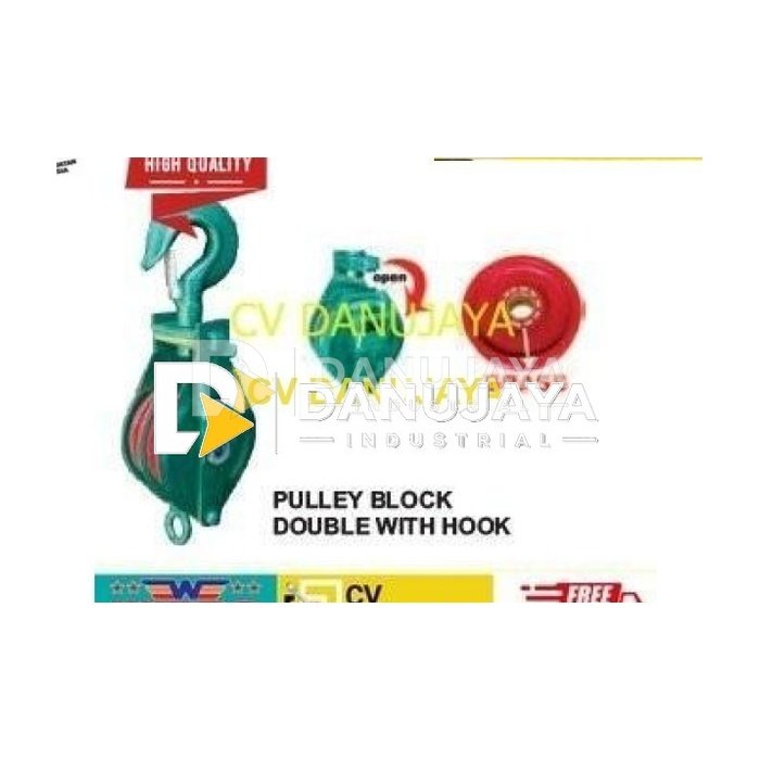 Pulley Block Double With Hook PBD-40 Size 8 inch (4 Ton) WIPRO