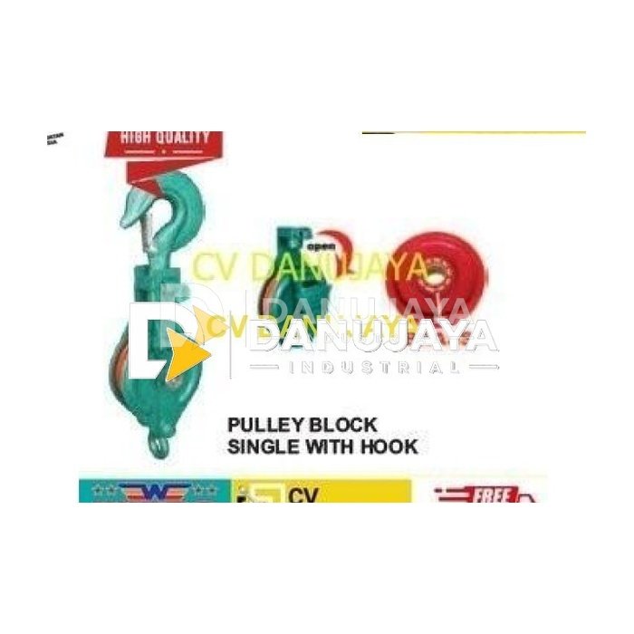 Pulley Block Single With Hook PBS-30 Size 7 inch (3Ton) WIPRO