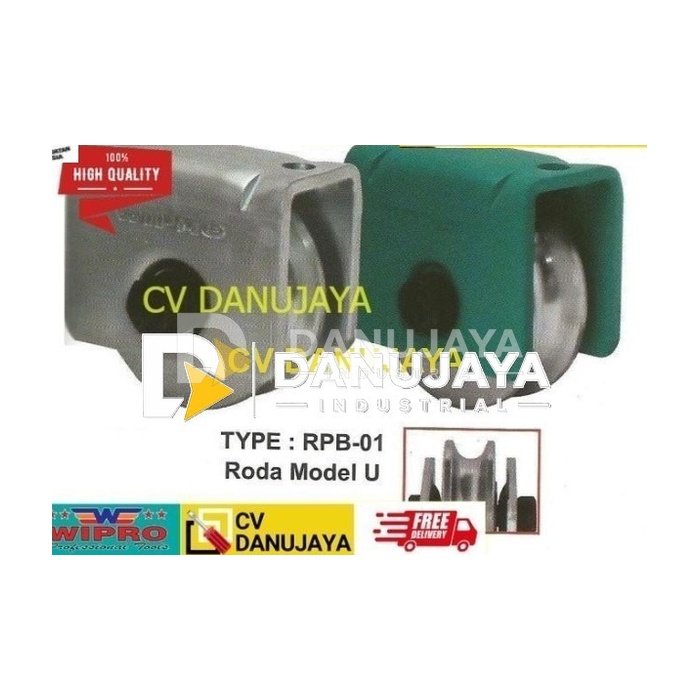 Roda Pagar Besi Model U Size 60mm - Wipro RPB-01