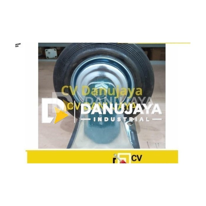 Roda Troli Karet Caster Rigid Ruber Nylon Mati Size 5" 5 Inch Allwin