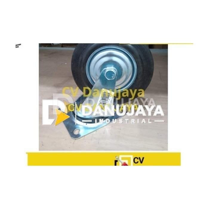 Roda Troli Karet Caster Swivel Rubber Nylon Hidup 5" 5 Inch Allwin