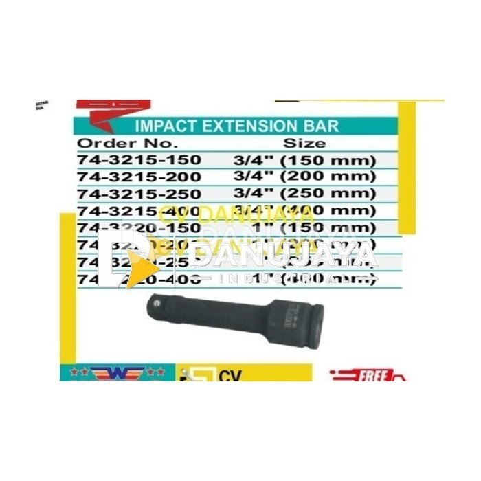 Sambungan Kunci Mata Sock IMPACT Socket Extension Bar 3/4" 200mm Wipro