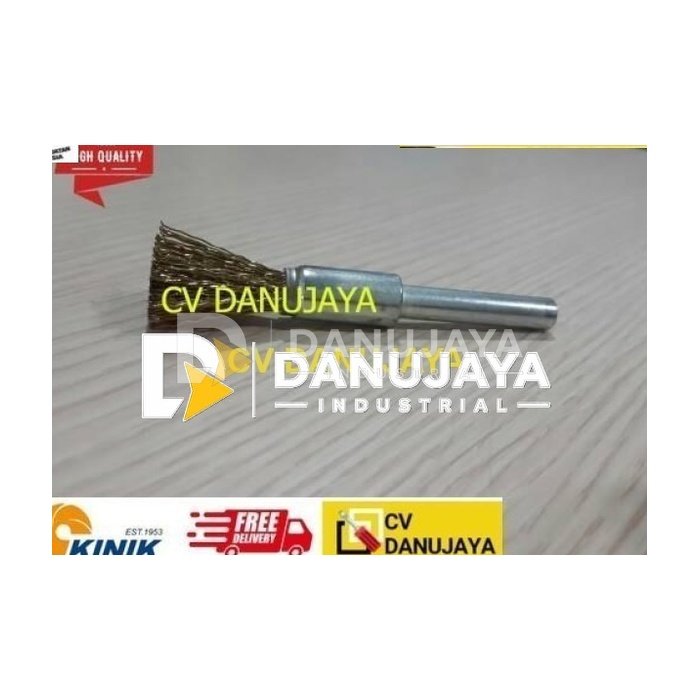 Sikat Kawat Kuningan 3/8 (10mm) Gagang 6 mm KINIK