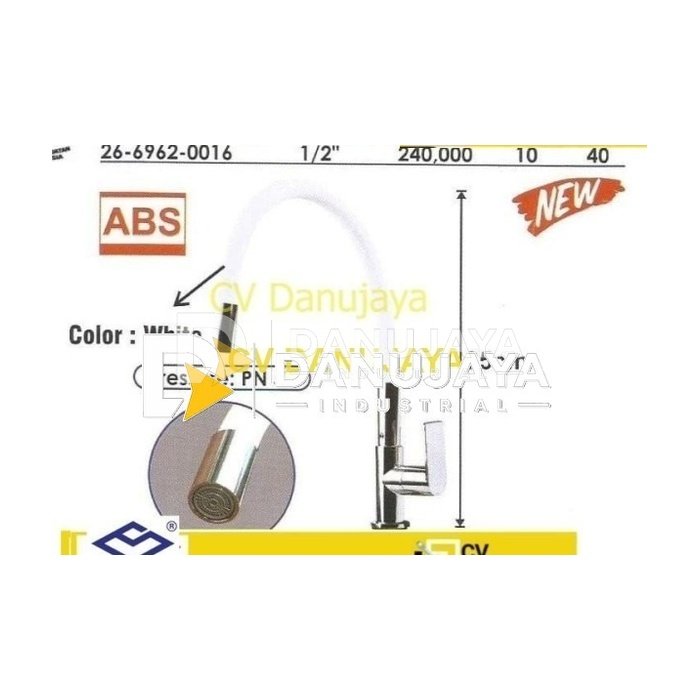 Sink Faucet Kran Washtafel Tinggi 35cm 1/2" Inch Sailing SCL2602