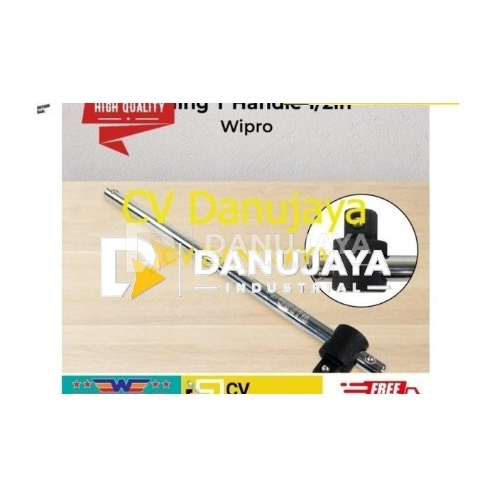 Sliding T Handle 1/2" x 10" WIPRO / Gagang Sock T