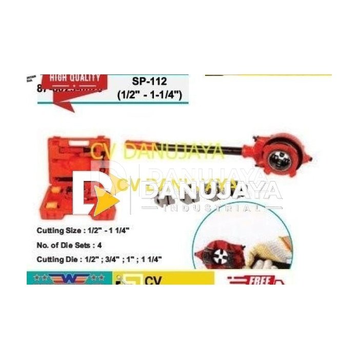 Snai Pipa Set Ratchet SP-112 Size 1/2"- 1 1/4" WIPRO