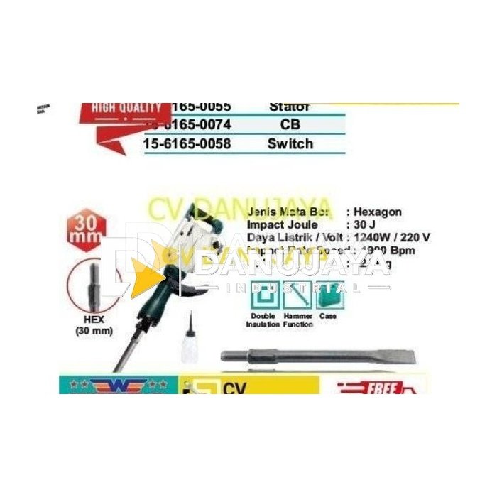 sparepart no.17 Cylinder Hous untuk Mesin Penghancur Beton W6165 Wipro