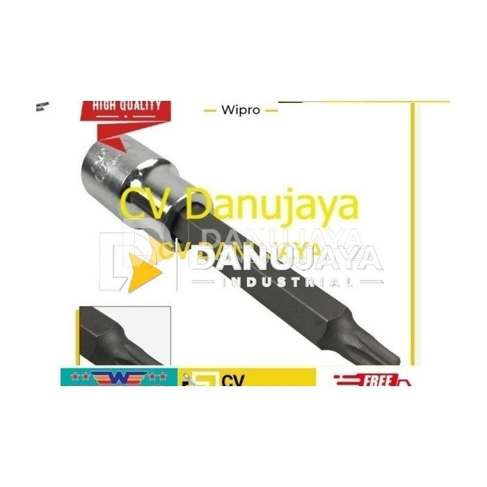 Star Bit Socket 1/2" T40 x 100 / Kunci L Sock Wipro