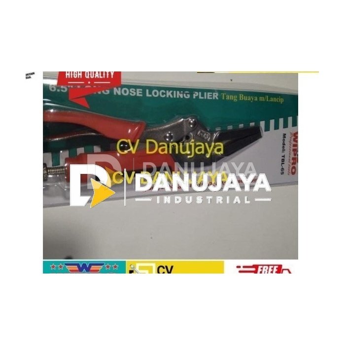 Tang Catut Buaya Model Lancip Cucut 6.5 inchi Handle Karet Wipro