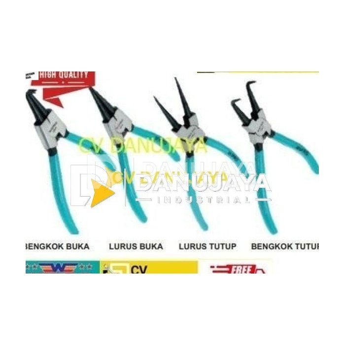 Tang Snap Ring (CRV) Bengkok Buka Size 7 inch WIPRO