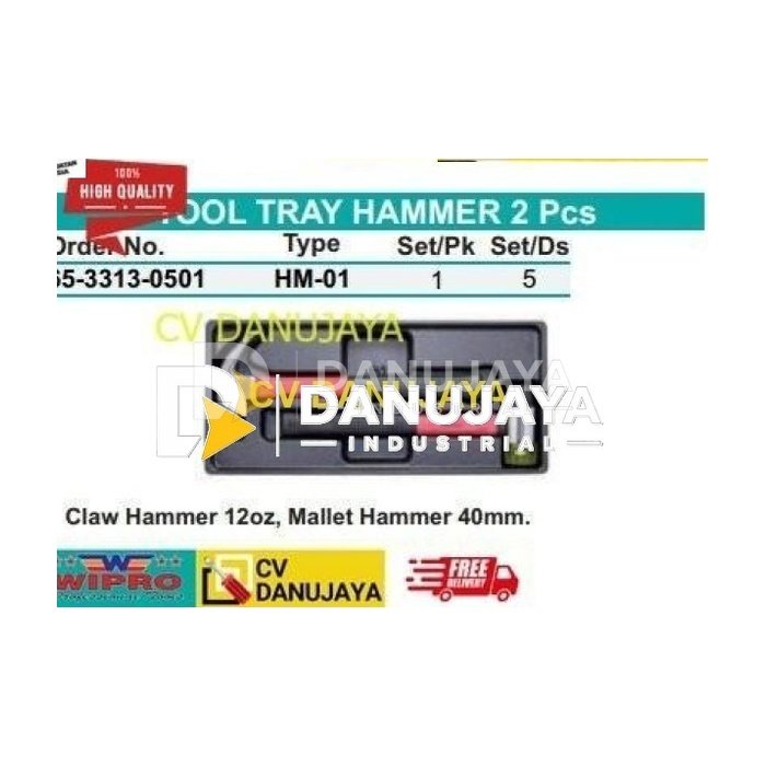 TOOL TRAY HAMMER Palu 2 Pcs HM-01 - WIPRO