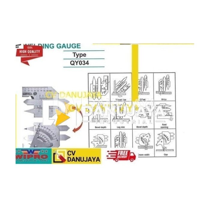 Welding Weld Gauge Alat Ukur Las QY034 - Wipro