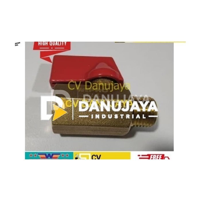 WIPRO Ball Valve Kuningan Mini 1/4 Inch Heavy Duty Stop Kran Kompresor